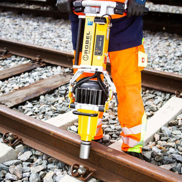 photo of a worker using the Robel Battery Powered Portable Impact Wrench - RomPact B 30.20